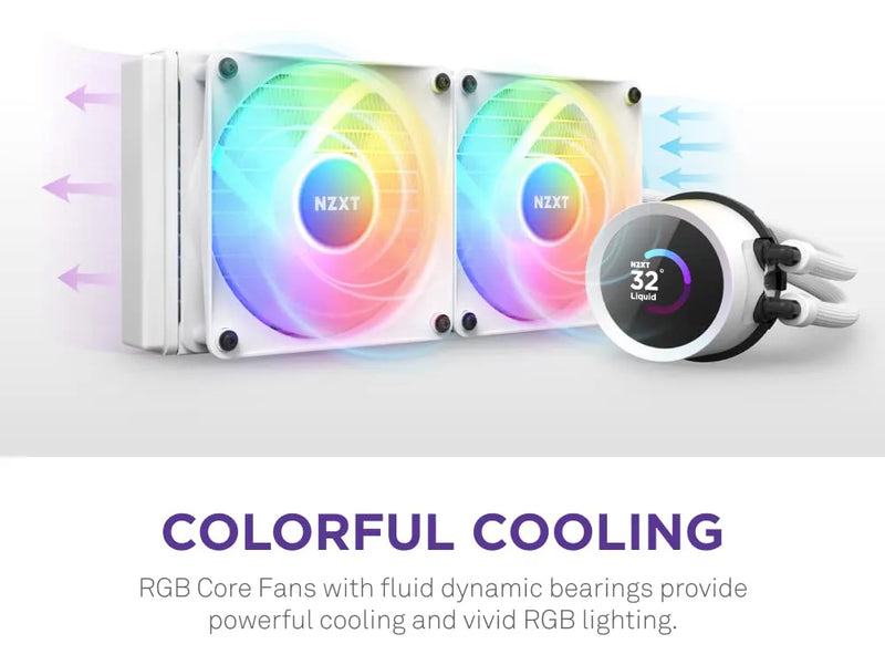 Enfriador De Líquido Nzxt Rl-kr240-w1 Enfriador De Líquido R