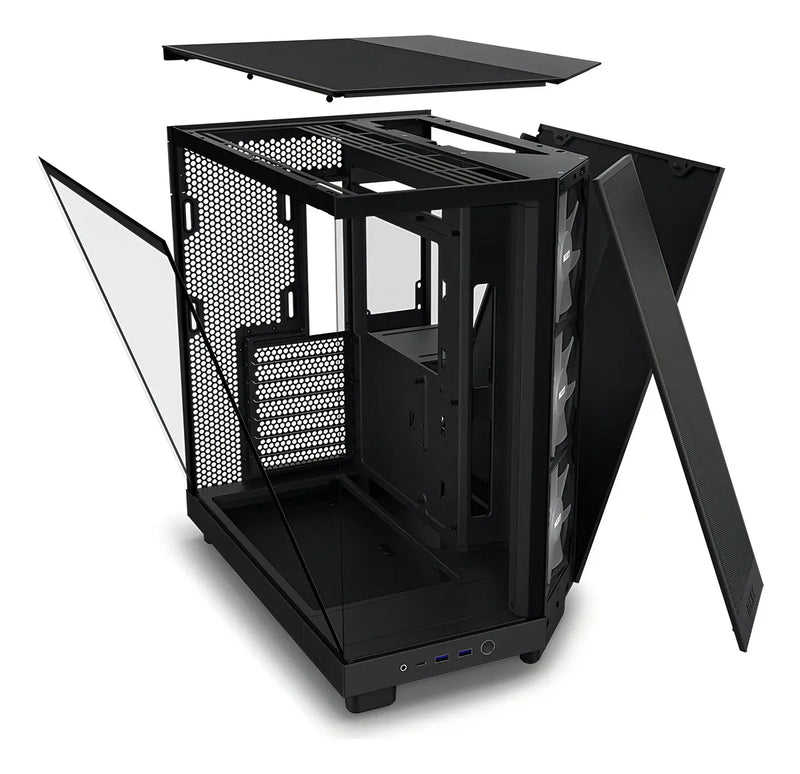 Gabinete Nzxt H6 Flow Rgb Negro Cc-h61fb-r1 3 Fan Rgb Atx