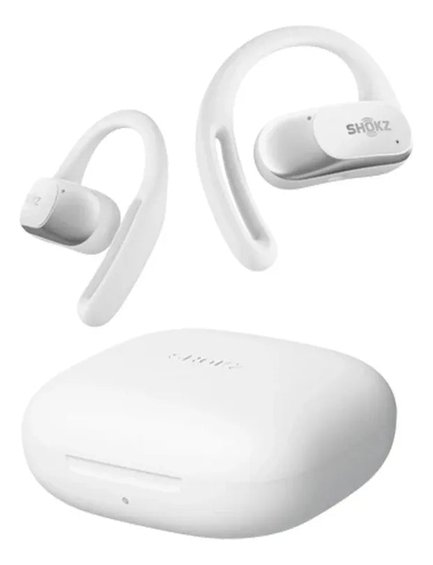 Audífonos Bluetooth Shokz Openfit Air Color Blanco Luz Azul