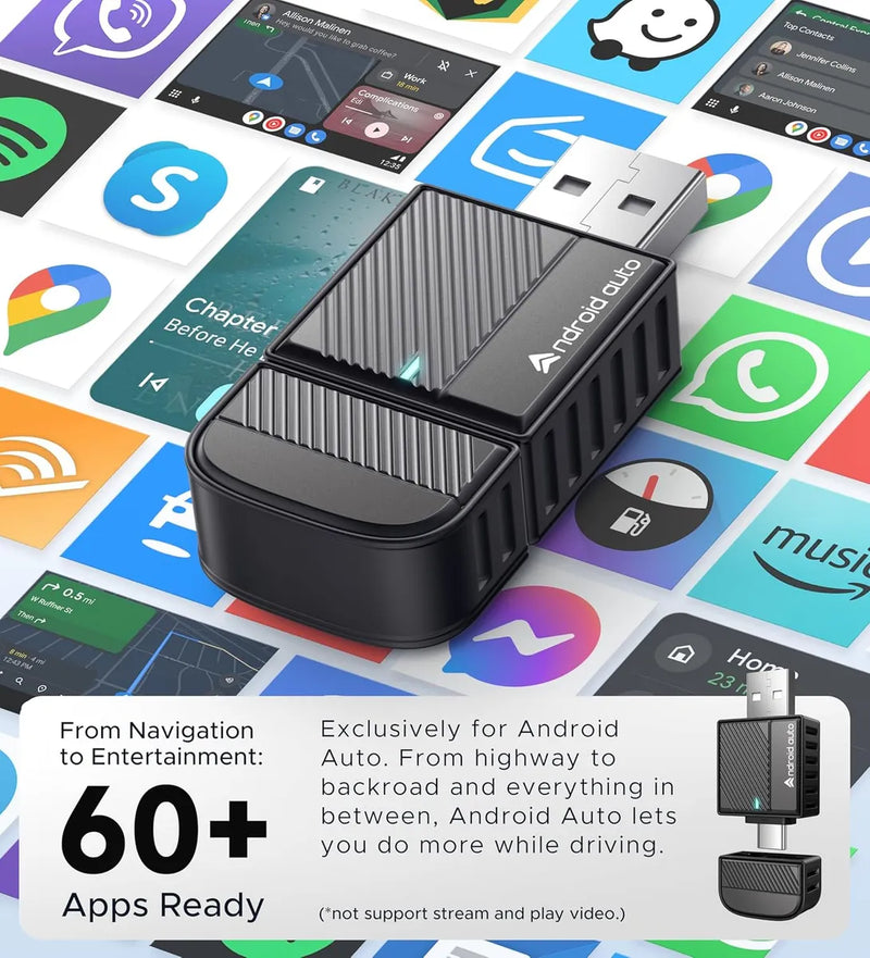 Adaptador Inalámbrico Ultra Rápido Para Android Auto