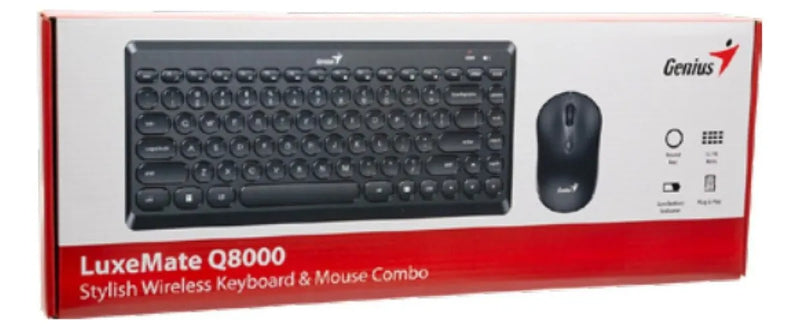 Teclado + Mouse Wireless Genius Luxemate Q8000 Reducido