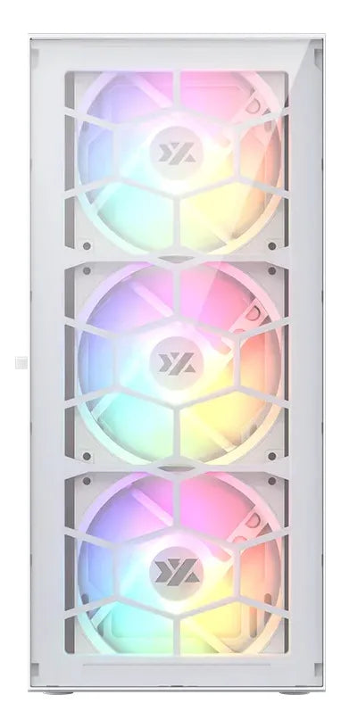 Chasis Gamer Xyz Airone 100 - Blanco , X6 Fans Argb