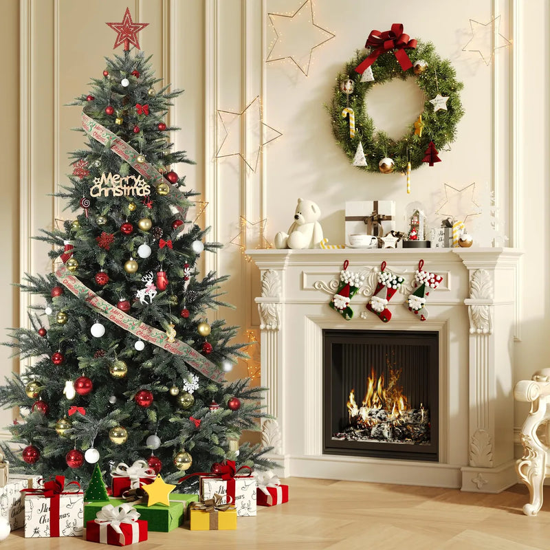 Arbol De Navidad Artificial Preiluminado De 7.5 Pies, Arbole