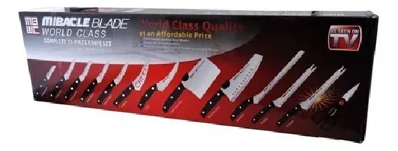 Set Kit Cuchillos Corte Profesionales X13 Piezas Rebana Pica Plateado