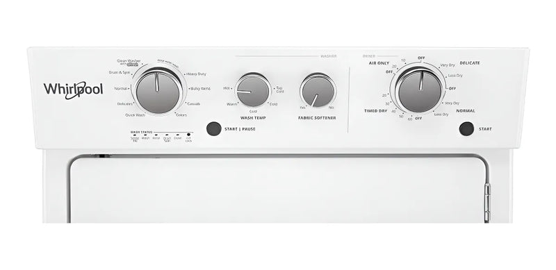 Torre Lavado Whirlpool Eléctrico He 20kgs - Blanca 7mwet4027 Color Blanco