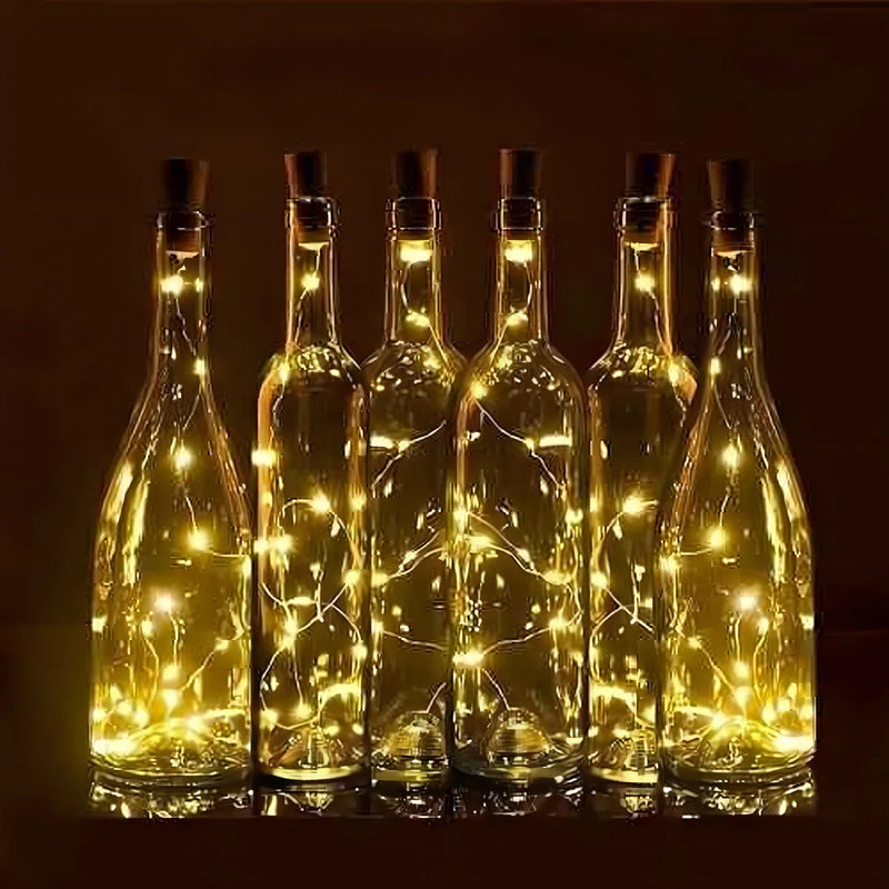 Luces Corcho Hada Alambre Micro Led Boda Deco Blanco Calido