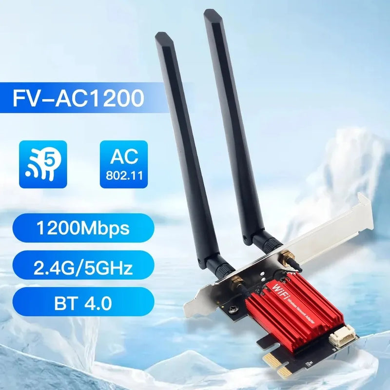 Placa Wifi Doble Banda Fv-ac1200 2.4/5 Ghz 1200 Mb/s Blueto