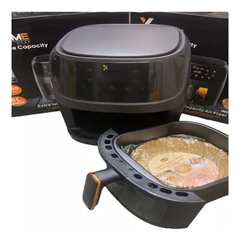 Freidora De Aire 8 Litros Sin Aceite Extra Grande Air Fryer Negro