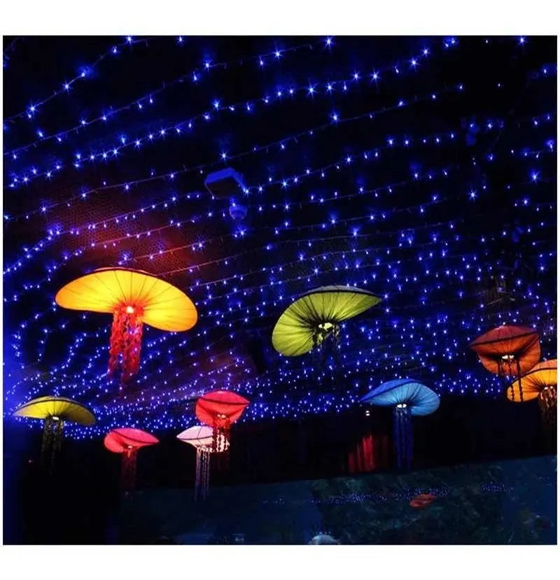 Instalación Lineal Led Multicolor X 100 Bombillos Navideña