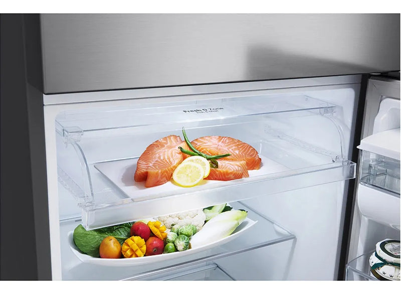 Nevera LG Top Freezer Doorcooling Thinq 264 Lt Plateado Color Gris 110/220V