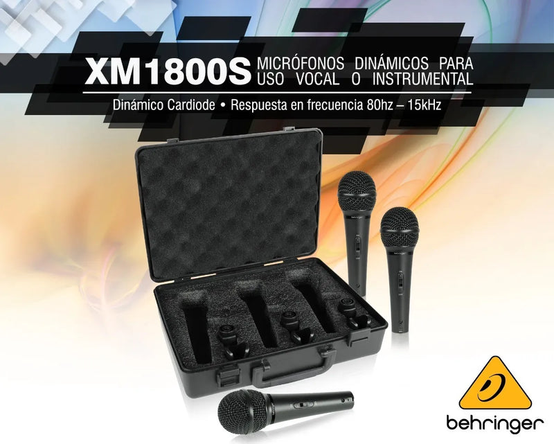 Micrófonos Behringer Ultravoice XM1800S Dinámico Supercardioide color negroS