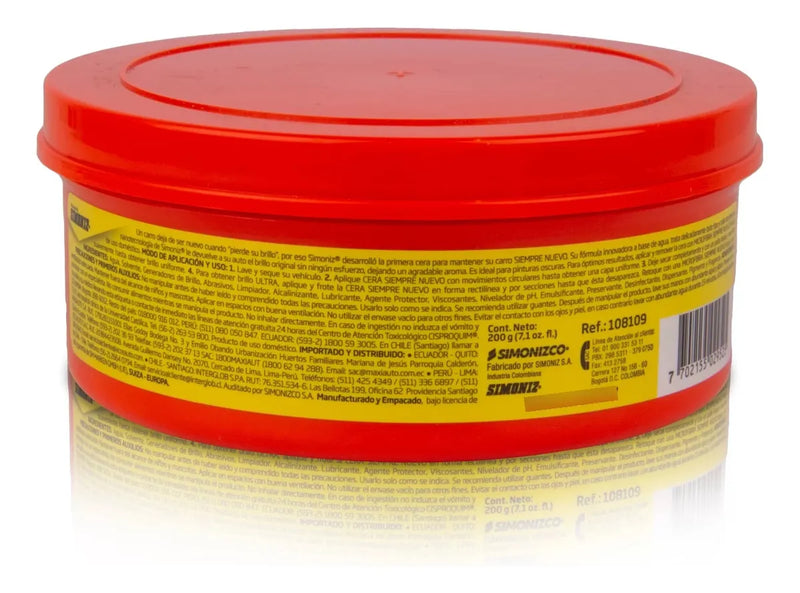 Cera Siempre Nuevo Simoniz Rubbing Compound Filtro Uv 200g