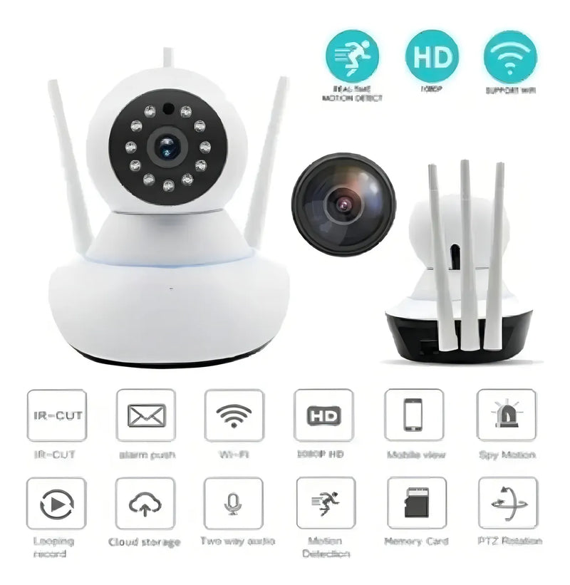 Cámara de seguridad Genérica IK100 WIFI con resolución Full HD 1080p visión nocturna incluida color blanco