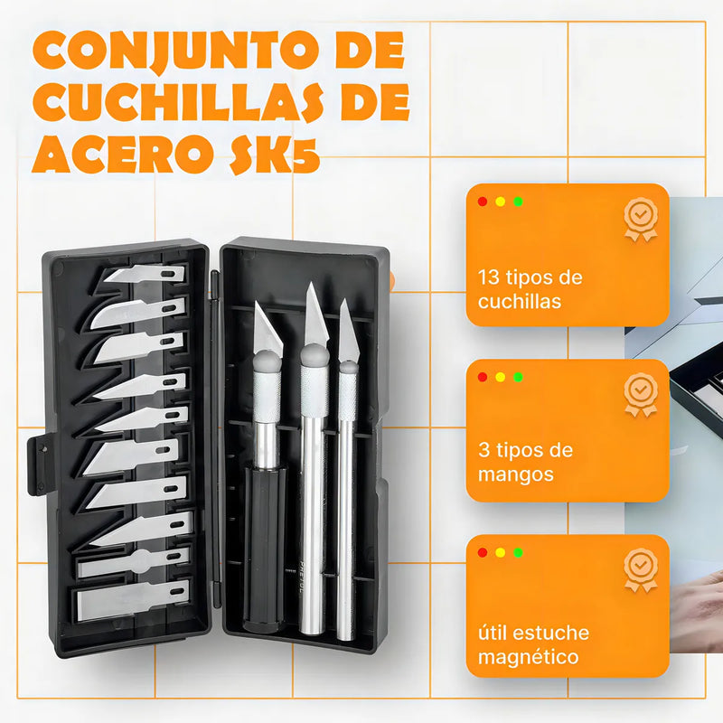 Cuchillo Precision Pretul (truper) Jgo. 13 Pzs. Exa-13p