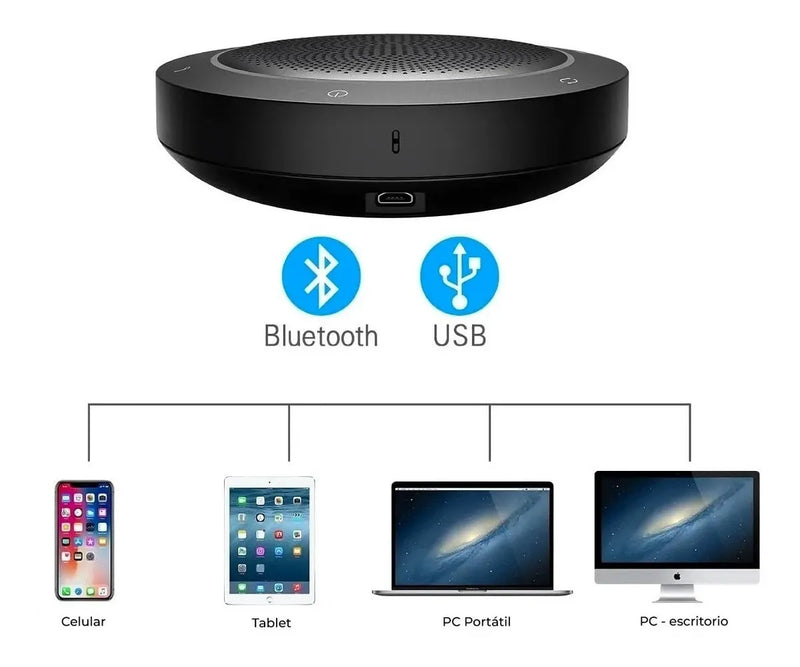 Micrófono Bluetooth Con Parlante Color Negro