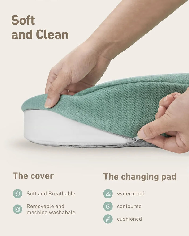 Cambiador Contorneado Con Funda Suave Y Lavable, Forro Imper