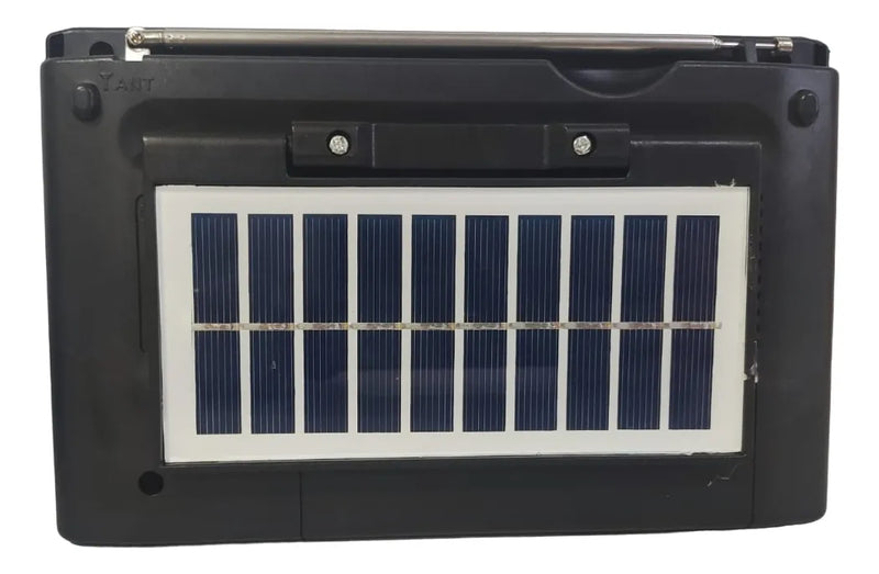 Radio Bluetooth Panel Solar Recargable Fm Am Sw Entrada Usb