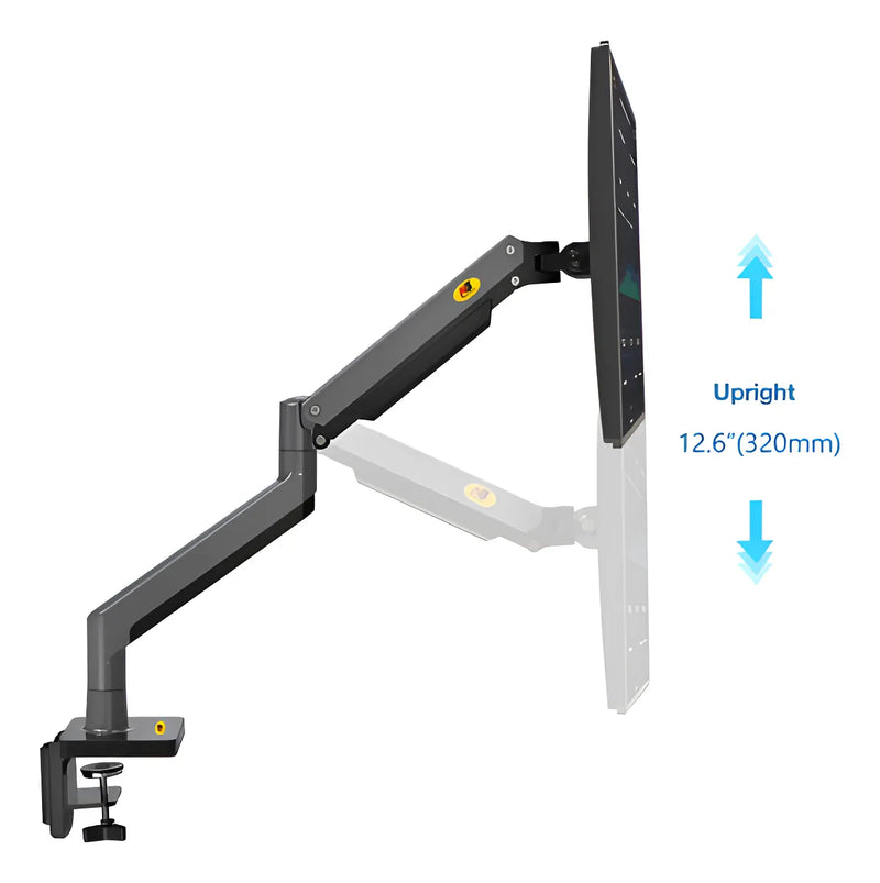 Soporte Flexigas Para Monitores 22 A 40 Nb G45 Usb Color Carbón Mate