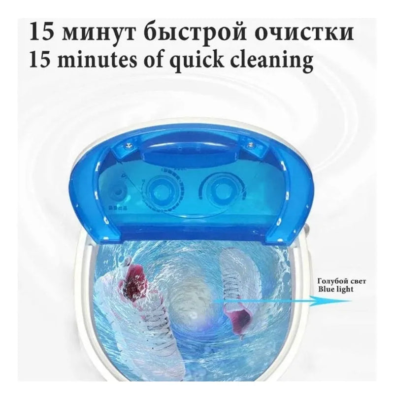 Mini Lavadora Portátil, Semiautomática Azul Claro