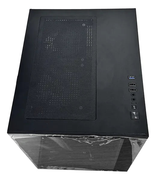 Gabinete Chasis Para Pc Gamer Pecera Argb Negro + 5 Cooler