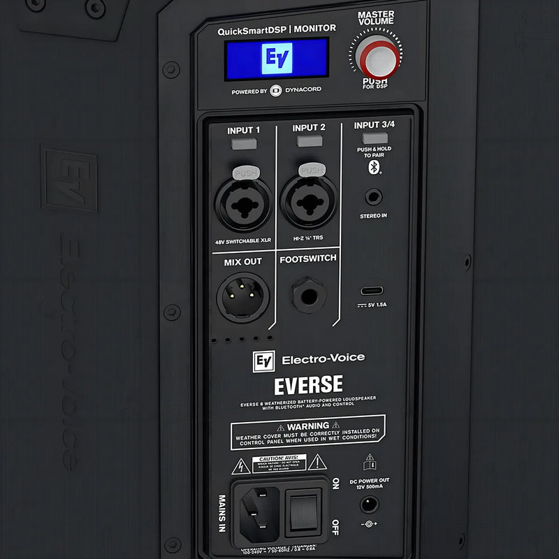 Monitor de escenario Electro-Voice Portable Everse 8 portátil con bluetooth negra
