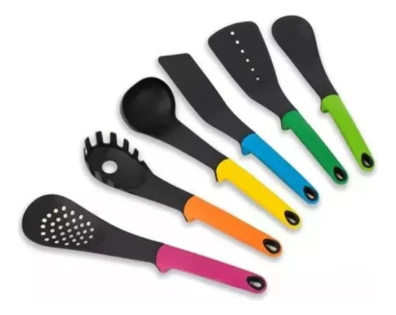 Set Juego Cucharones De 6 Utensilios Para Cocina Variado