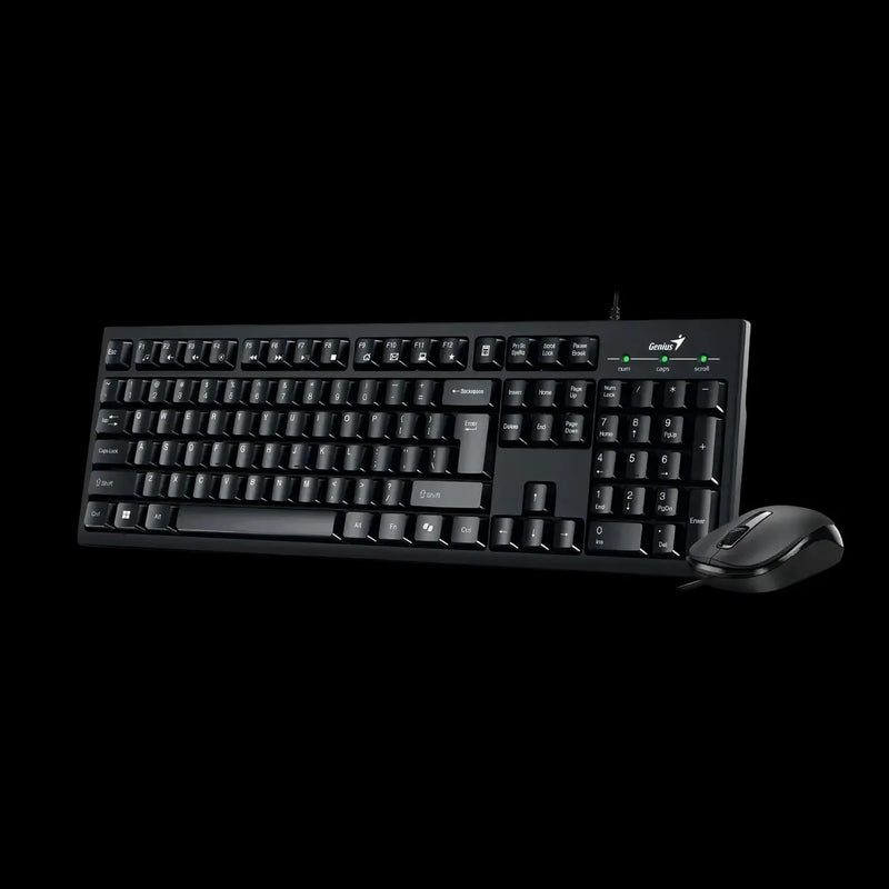 Kit Teclado Y Mouse Genius Usb Km-100se Español Mouse Negro Teclado Negro