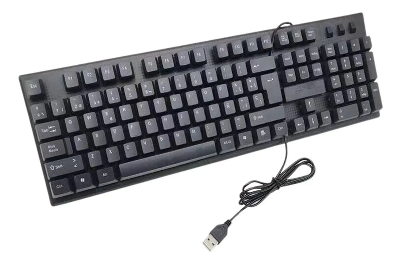 Teclado Y Mouse Usb En Combo H-8810 Alambrico Negro