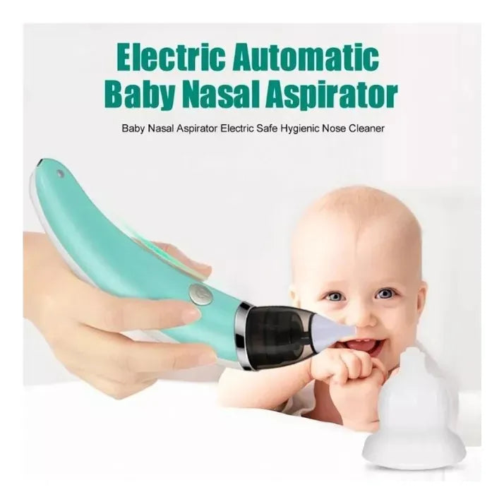 Aspiradora Nasal Eléctrica Segura Para Bebés, Color Azul