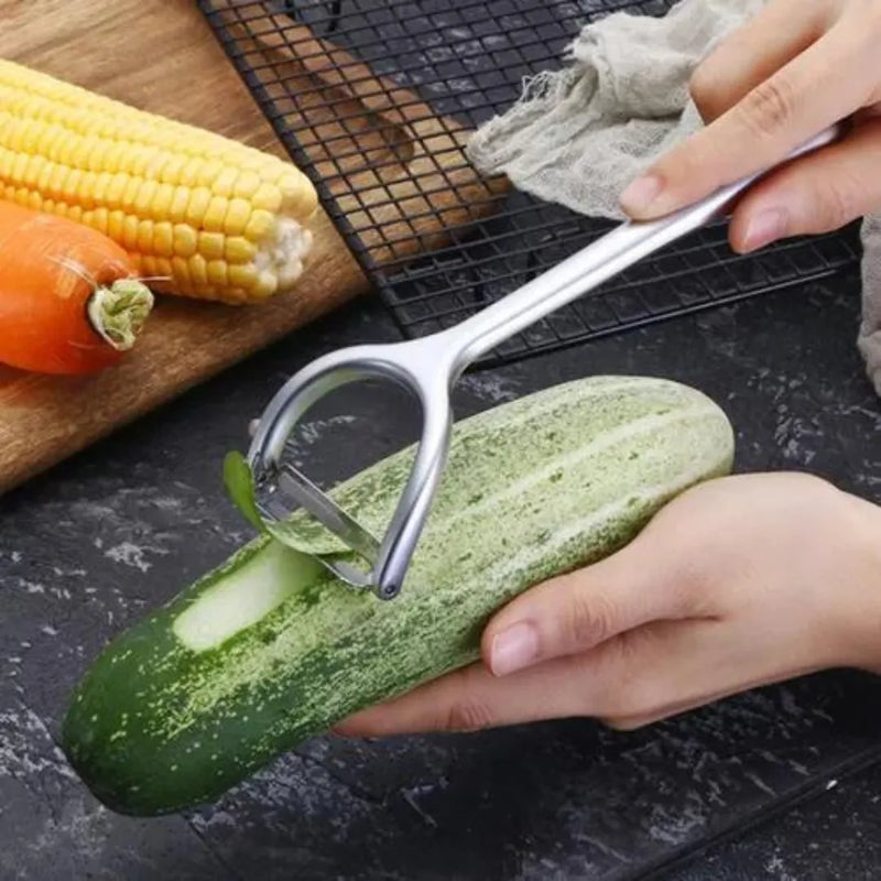 Pelador Papas Frutas Verduras Aleación Utensilios De Cocina Plateado