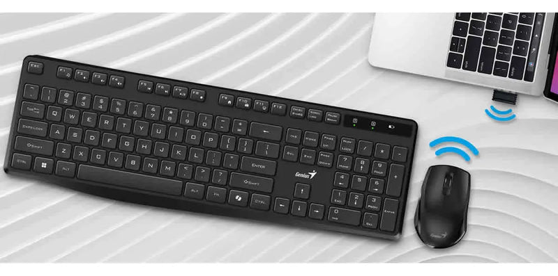 Combo Teclado + Mouse Inalambrico Genius Km-8206s Negro