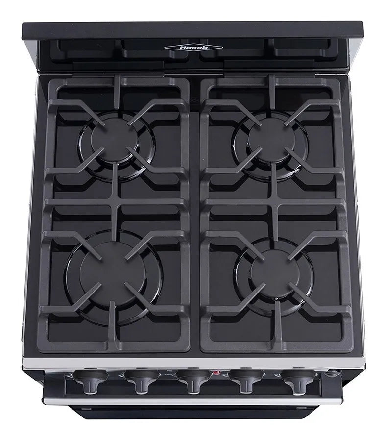 Estufa De Piso Romero Cristal Haceb 50 Cms Gas Natural Negra Color Negro