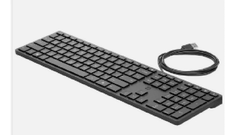 Teclado Alámbrico Hp 320k Qwerty Inglés Us Color Negro