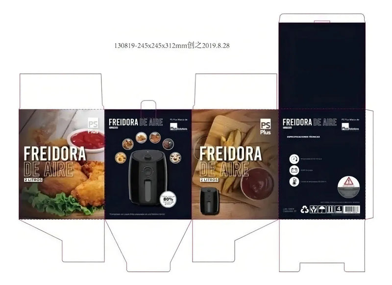 Olla Freidora Sin Aceite Air Fryer Ps Plus 2 Litros