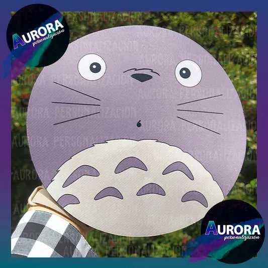 Pad Mouse Sublimado Mi Vecino Totoro Negro