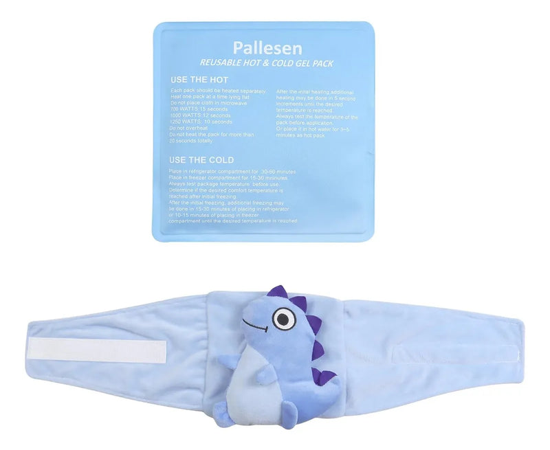 Cinturón De Pañales Para Calmar Cólicos Alivio Gases Bebe Azul Claro Dinosaurio