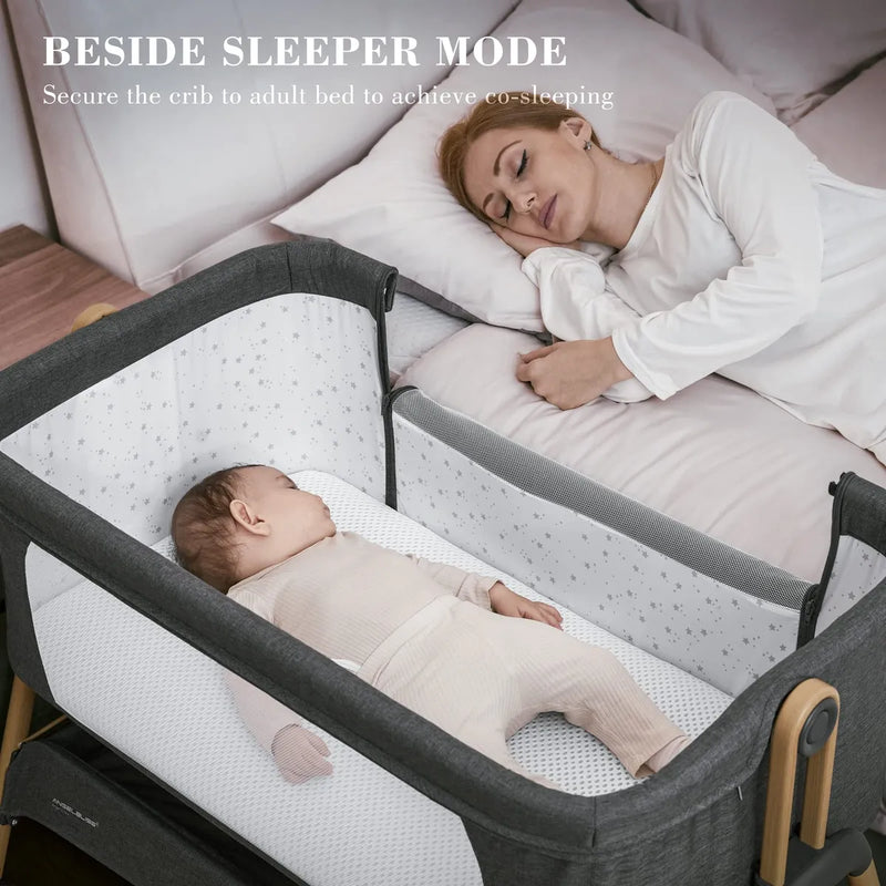 Angelbliss Moiss Para Beb, Cuna Fcil De Plegar Con Colchn 10