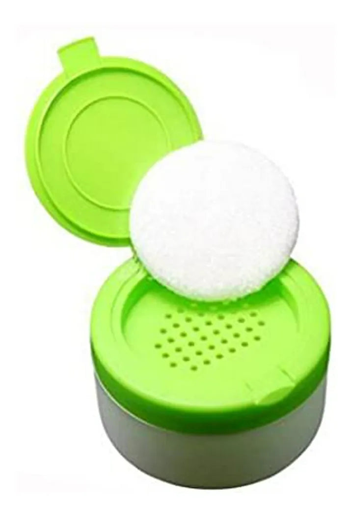 Caja Recargable Para Talco De Bebé Con Puff Y Tamiz - Cuidad