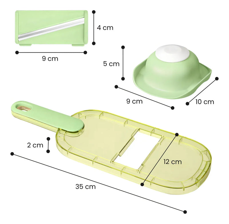 Rallador Y Pelador De Cocina 6 En 1 Con Protector Multifuncional Para Verduras Y Frutas Cortes Finos Y Gruesos Fácil De Usar Y Limpiar.