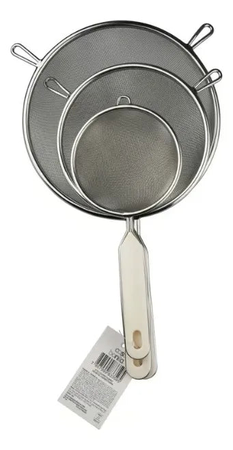 Juego De 3 Coladores Nylon Plateado