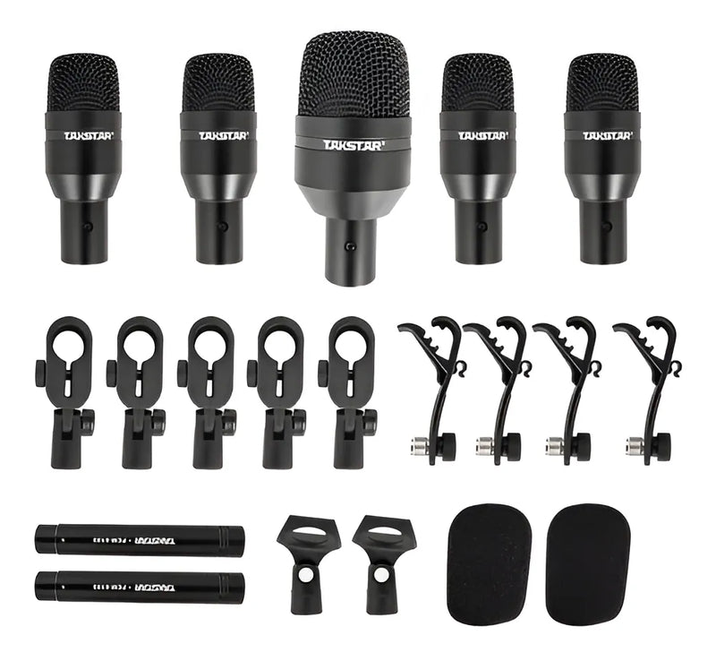 Kit de micrófono con batería Takstar Dmsd7 con funda superior, color negro