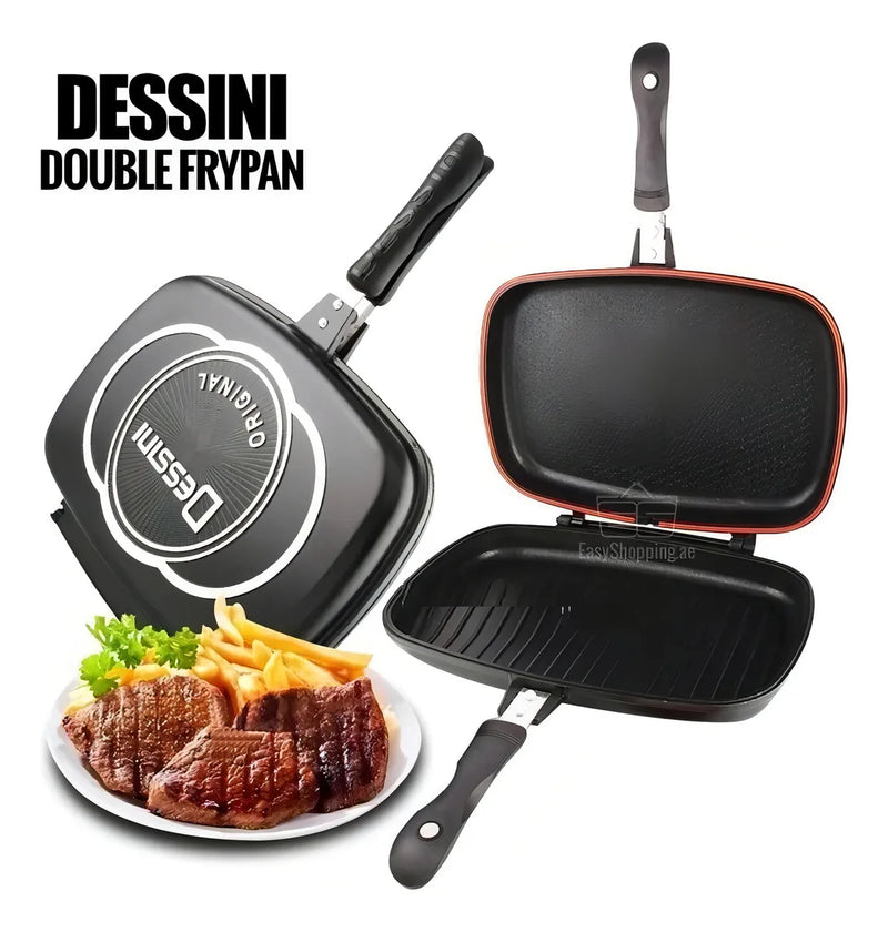Sartén Doble Parrilla Antiadherente Dessini Italiana 36cm