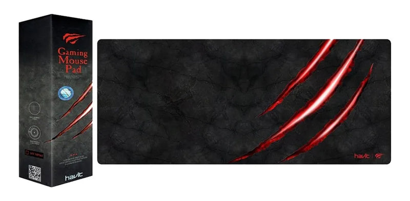 Pad Mouse Gamer Extralargo Para Pc Computador Havit Black/red