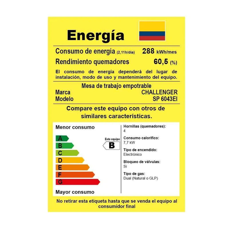 Estufa Challenger En Acero Inoxidable De 4 Puestos Sp6043 Inox