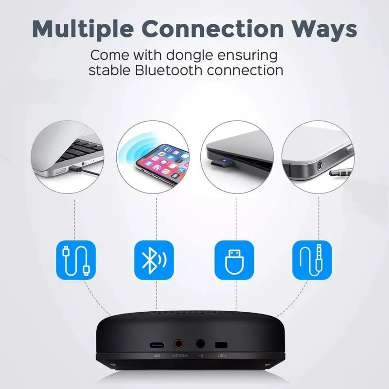 Micrófono De Conferencia Inalámbrico Bluetooth Altavoz Emeet Color Gris