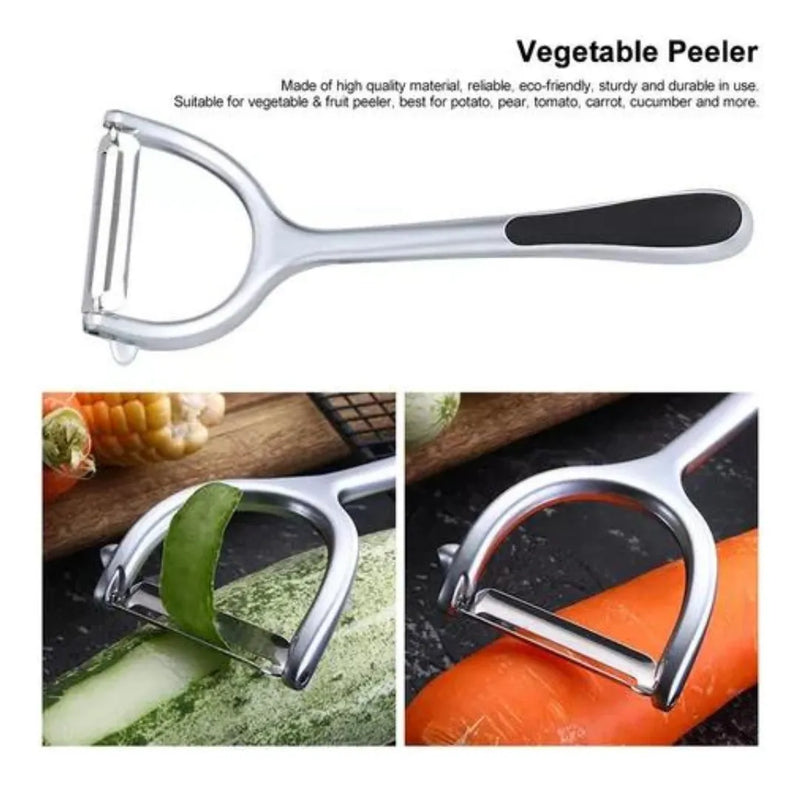 Pelador Papas Frutas Verduras Aleación Utensilios De Cocina Plateado