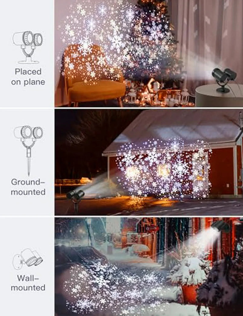 Luces Proyector Navideñas De Doble Cabeza, Zbpp Led Exterior