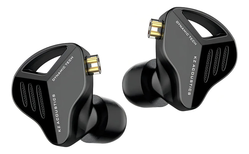 Auriculares HiFi Kz Zvx con micrófono, color negro, color claro, negro