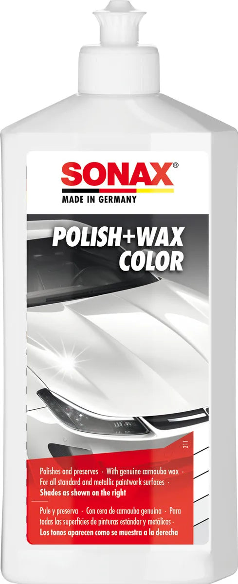 Sonax Polish & Wax Color Blanco Cera Abrillantador 500 Ml