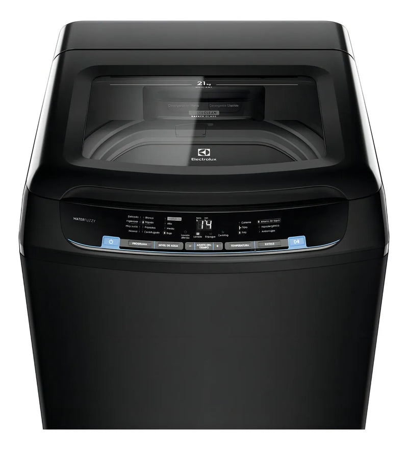 Lavadora Electrolux Carga Superior 21Kg Panel Digital Efficient Care Negra EWIX21F3CSB